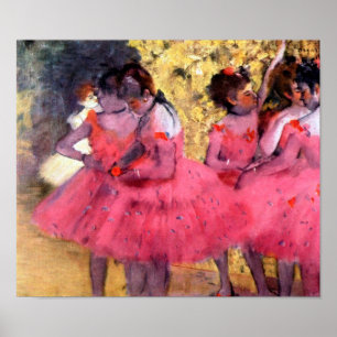 Affiche Danseurs Roses, Edgar Degas