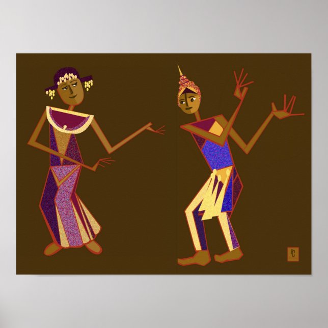 Affiche Danseurs thaïlandais (Devant)
