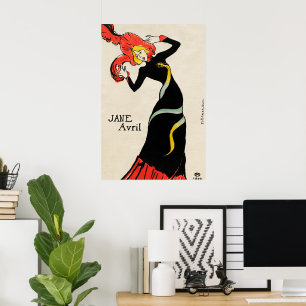 Affiche Danseuse Art nouveau Jane Avril par Toulouse Lautr