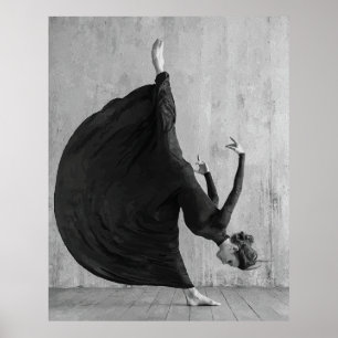Affiche Danseuse de ballet victorienne en mouvement