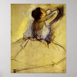 Affiche Danseuse de Degas en Art Jaune Imprimer