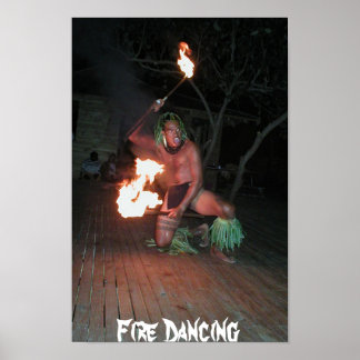 Affiche Danseuse de feu du Pacifique Sud