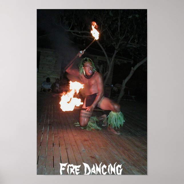 Affiche Danseuse de feu du Pacifique Sud (Devant)