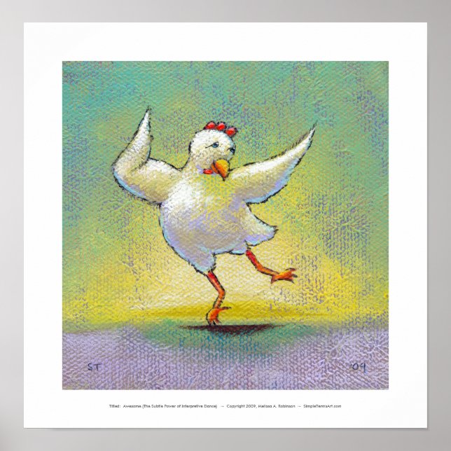 Affiche Danseuse de poulet moderne interprétative danser a (Devant)