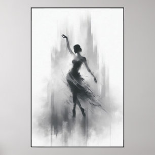 Affiche Danseuse de tango en mouvement expressif