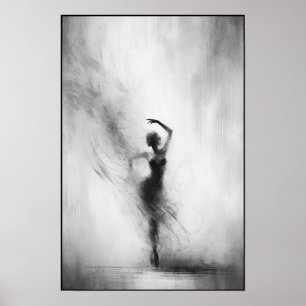 Affiche Danseuse de tango en mouvement expressif