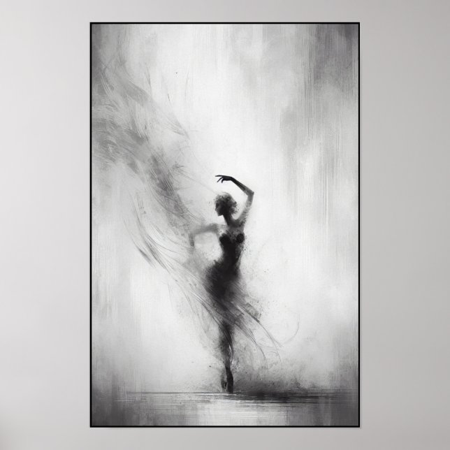 Affiche Danseuse de tango en mouvement expressif (Devant)