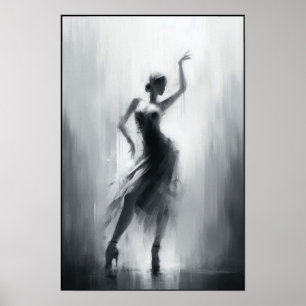 Affiche Danseuse de tango en mouvement expressif