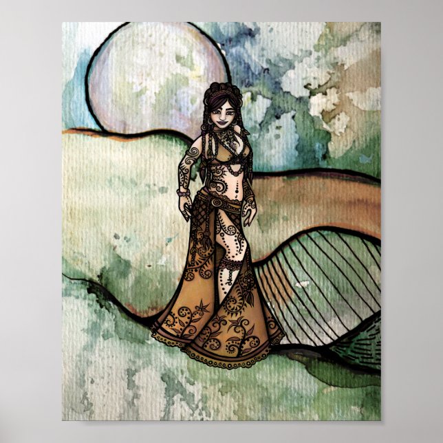 Affiche Danseuse du ventre Capricorne                      (Devant)