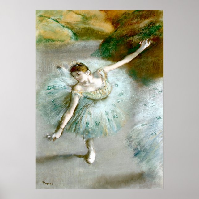 Affiche Danseuse en vert - Edgar Degas (Devant)