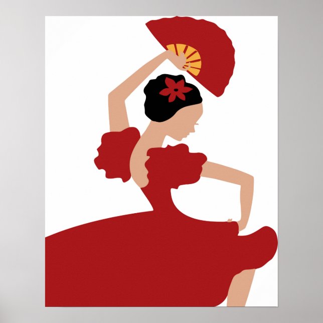 Affiche Danseuse flamenco (Devant)