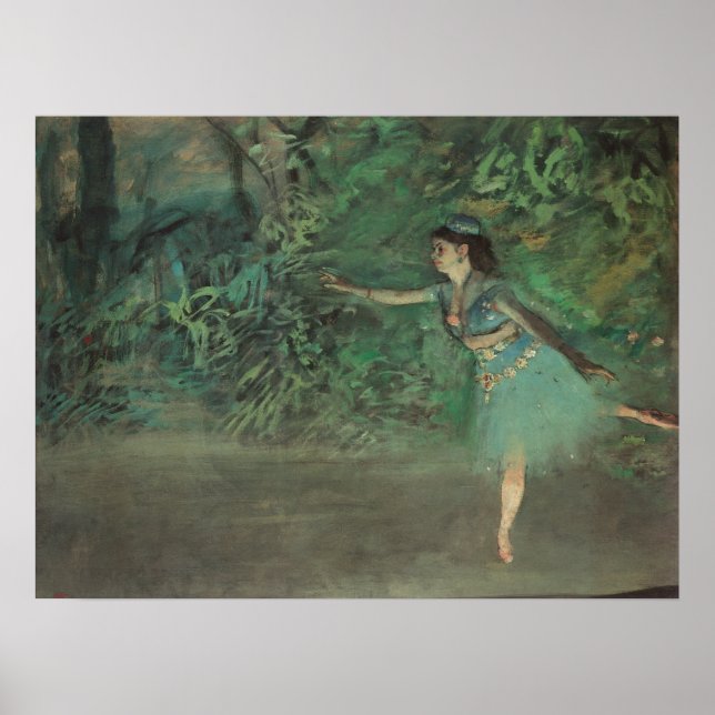 Affiche Danseuse sur la scène par Edgar Degas, Ballet Vint (Devant)