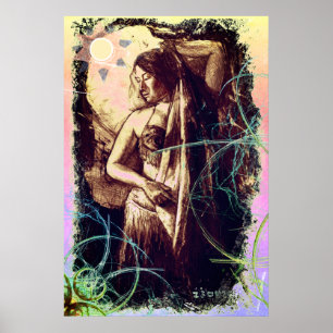 Affiche Danseuse ventre avec une étoile