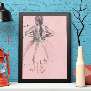 Affiche Danseuse vue de dos par Edgar Degas Ballet Vintage