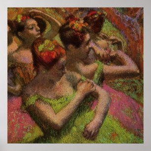 Affiche Danseuses ajustant leurs robes (Edgar Degas)