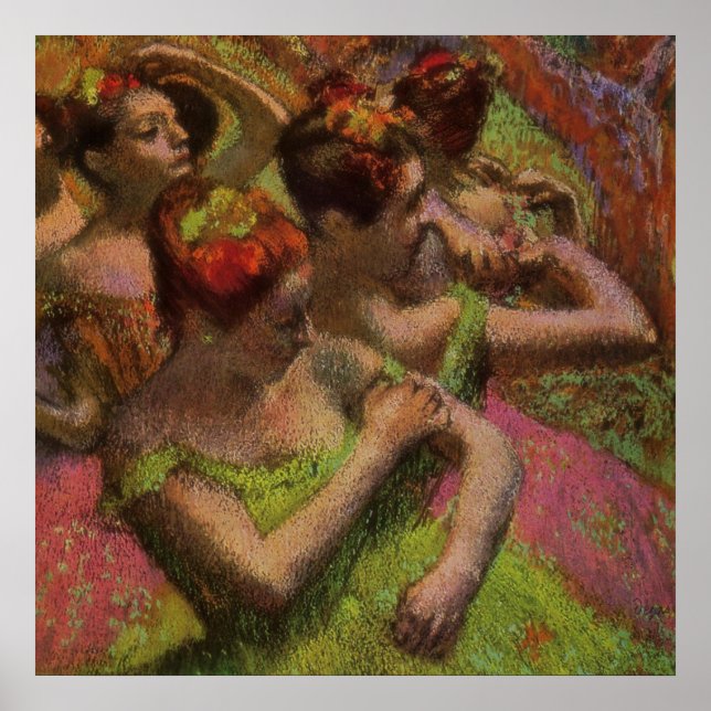 Affiche Danseuses ajustant leurs robes (Edgar Degas) (Devant)