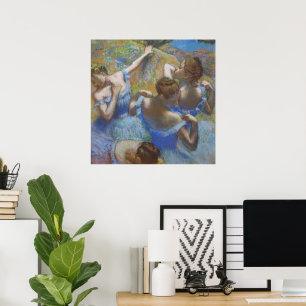 Affiche Danseuses bleues vintage d'Edgar Degas, Art de bal