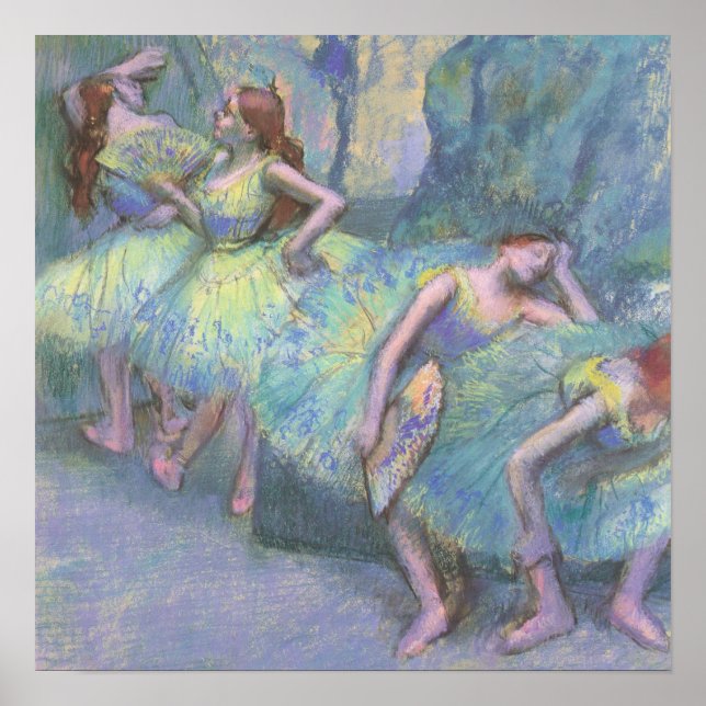 Affiche Danseuses de ballet dans les coulisses d'Edgar Deg (Devant)