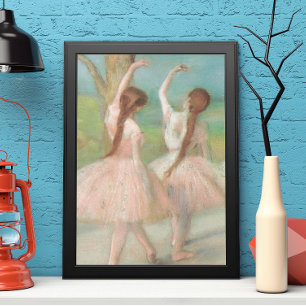 Affiche Danseuses en rose par Edgar Degas, Art de ballet v