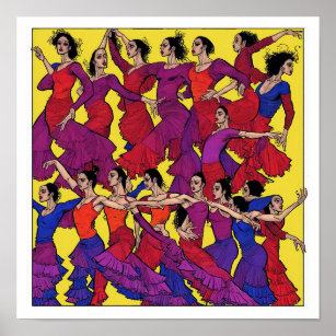 Affiche Danseuses flamenco Imprimer