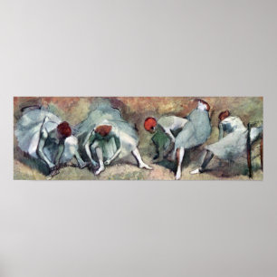 Affiche Danseuses Lacant leurs Chaussures par Edgar Degas