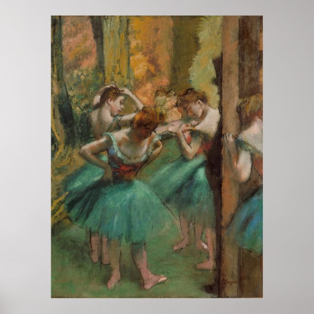 Affiche Danseuses, Pink and Green Edgar Degas (Devant)