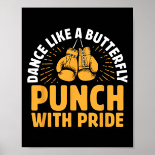 Affiche Dansez Comme Un Punch De Papillon Avec Un Sport De