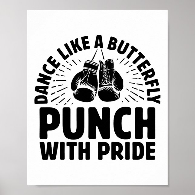 Affiche Dansez Comme Un Punch De Papillon Avec Un Sport De (Devant)