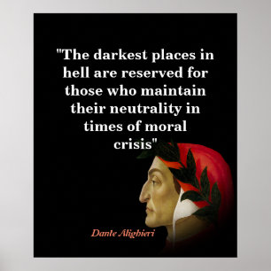 Affiche Dante Alighieri Cite Les Endroits Les Plus Sombres