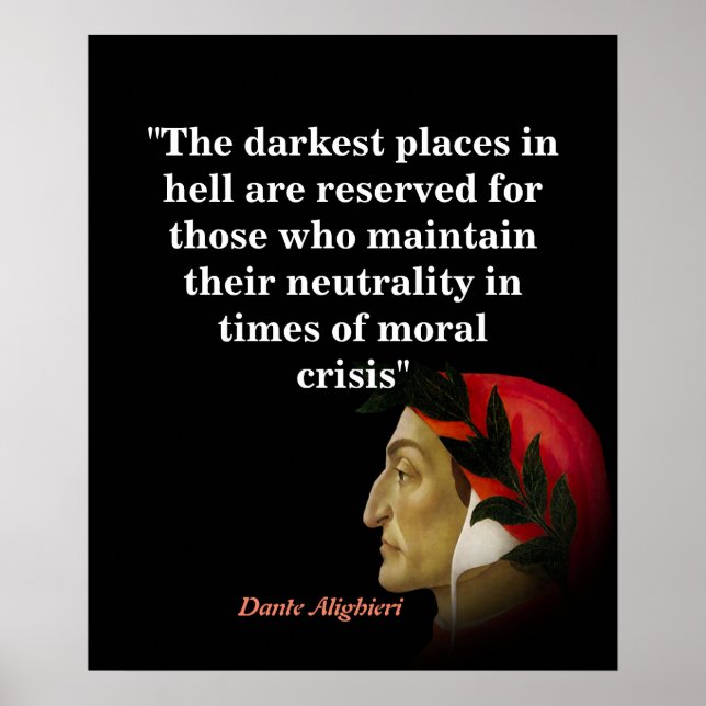 Affiche Dante Alighieri Cite Les Endroits Les Plus Sombres (Devant)