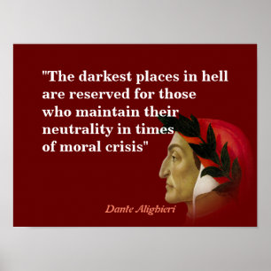 Affiche Dante Alighieri Cite Les Endroits Les Plus Sombres