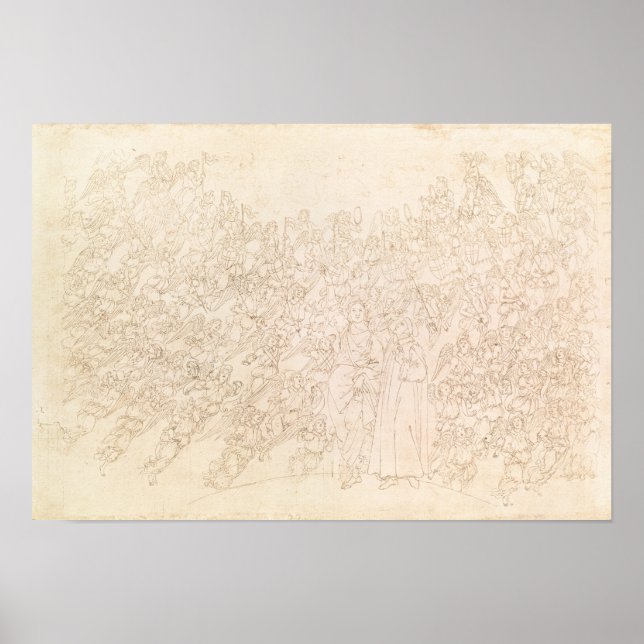 Affiche Dante et Béatrice, de Dante's `Divine (Devant)