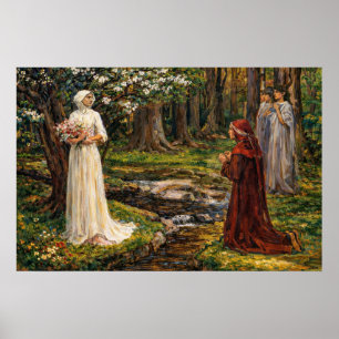 Affiche Dante et Beatrice par John William Waterhouse