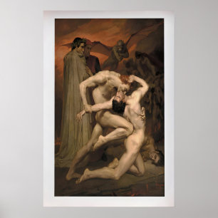 Affiche Dante et Virgile par William-Adolphe Bouguereau