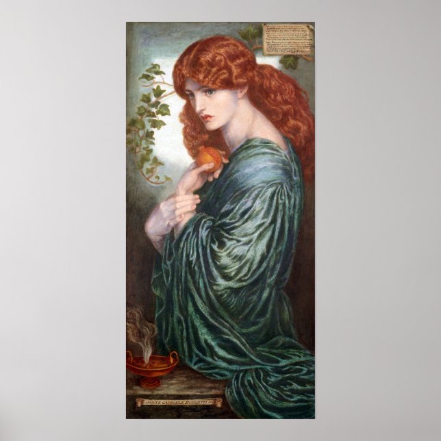Affiche Dante Gabriel Rossetti Proserpine (Devant)