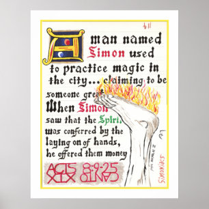 Affiche Dante's Inferno, Canto XIX Print