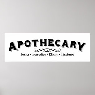 Affiche d'apothicaire