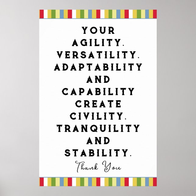 Affiche d'appréciation des employés (Devant)