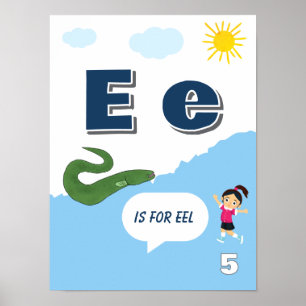Affiche d'apprentissage de l'alphabet coloré Lettr