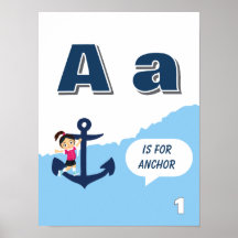 Affiche d'apprentissage de l'alphabet coloré Lettr