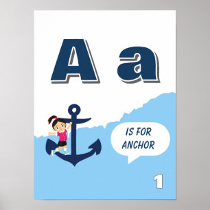 Affiche d'apprentissage de l'alphabet coloré Lettr