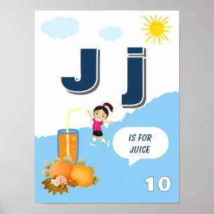 Affiche d'apprentissage de l'alphabet coloré Lettr