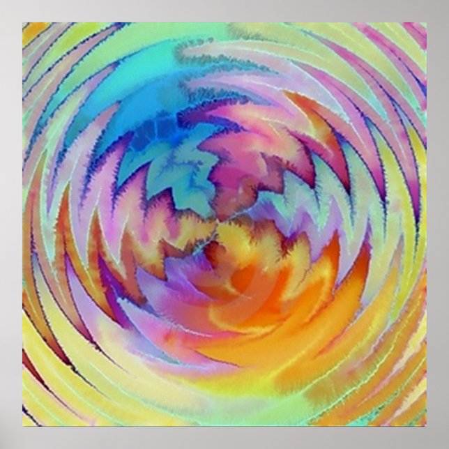 Affiche d'aquarelle unique (Devant)