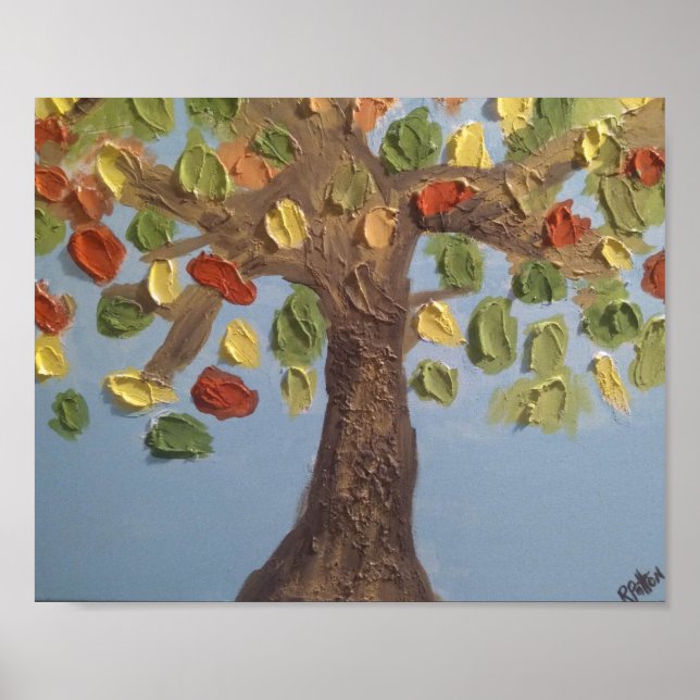 Affiche d'arbre coloré (Devant)