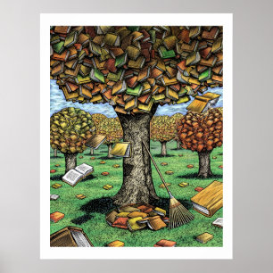Affiche d'arbre de livre