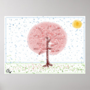 Affiche d'arbre de Sakura