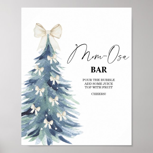 Affiche d'arbre d'hiver Mon-osa bar (Devant)