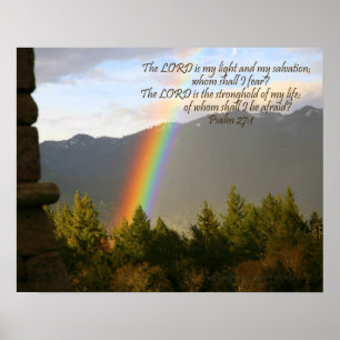 Affiche d'arc-en-ciel avec le vers chrétien de