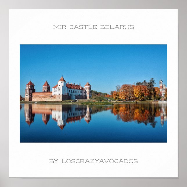 Affiche d'architecture de château de Mir Biéloruss (Devant)