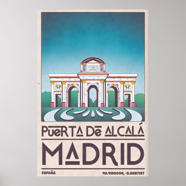 Affiche d'architecture de Madrid Puerta de Alcalá (Devant)